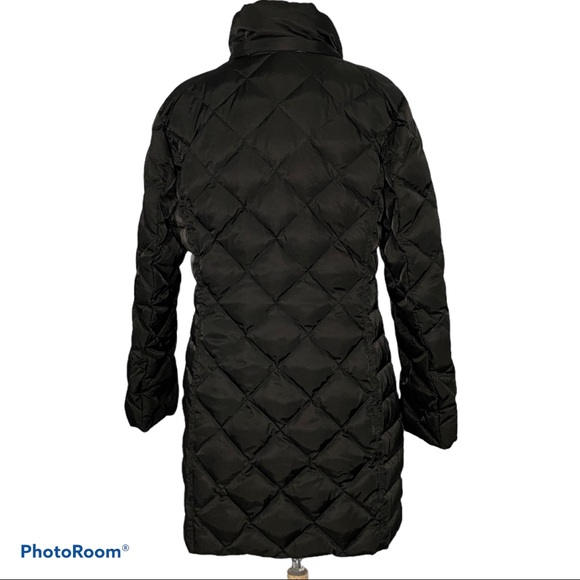 Kenneth Cole Black Long Puffer Coat - Picture 4 of 5